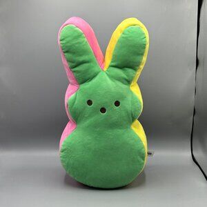 Just Play Peeps Bunny Rabbit Colorblock Plush Green Pink Purple Yellow 18"